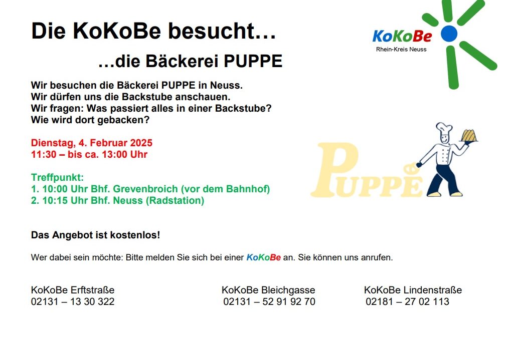 Die KoKoBe besucht die Bäckerei Puppe